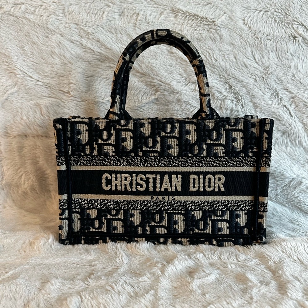 Dior oblique mini book tote with strap